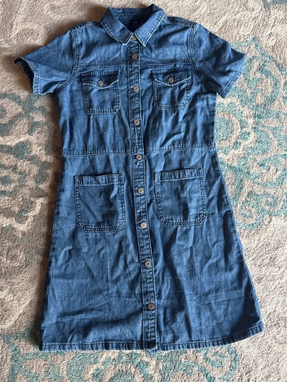 GAP Kids Dark Blue Denim Shirt Dress